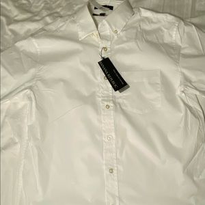 Banana Republic / Tech Stretch Medium White Short Sleeve/ Slim Flex Fit